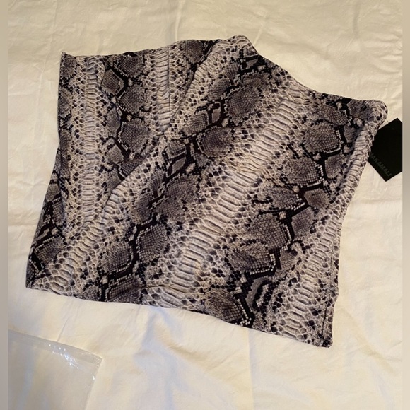 NORMA KAMALI • Snakeskin Print Strapless Dress • Small • NWT - Picture 7 of 7